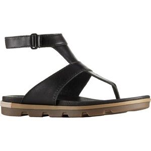 Sorel - ankle strap sandal - black - size 9